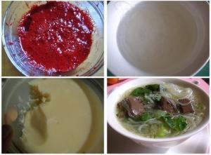 菜苗粉丝鸡血汤