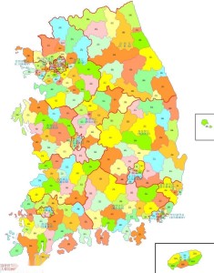 韩国地图说明