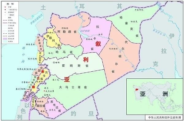 叙利亚政区地图